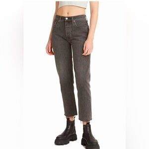 Levi's Women's 501 Crop Jeans W32 L26 “Get Off My Cloud” Black
